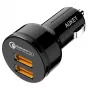 CC-T8 erittäin nopea autolaturi 2xUSB 3.0 6A 36W + Micro-USB-kaapeli 1 m