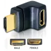 HDMI-adapteri DeLOCK 65072 HDMI-uros / HDMI-naaras, 90° ylöspäin