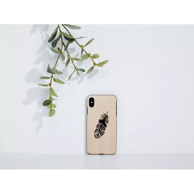 man and wood -älypuhelinkotelo iPhone XS Maxille Indian musta