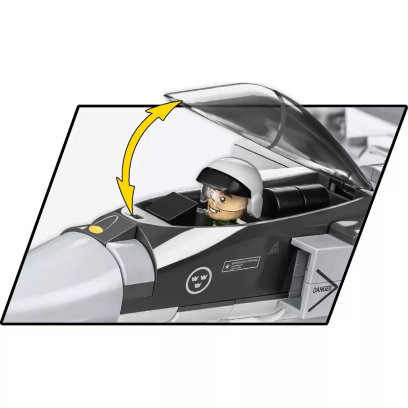 Bricks Armed Forces SAAB Jas 39 Gripen E 480 rakennuspalikkaa