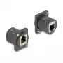 DeLOCK D-tyypin moduuli RJ12-pistorasia–pistorasia musta 88107