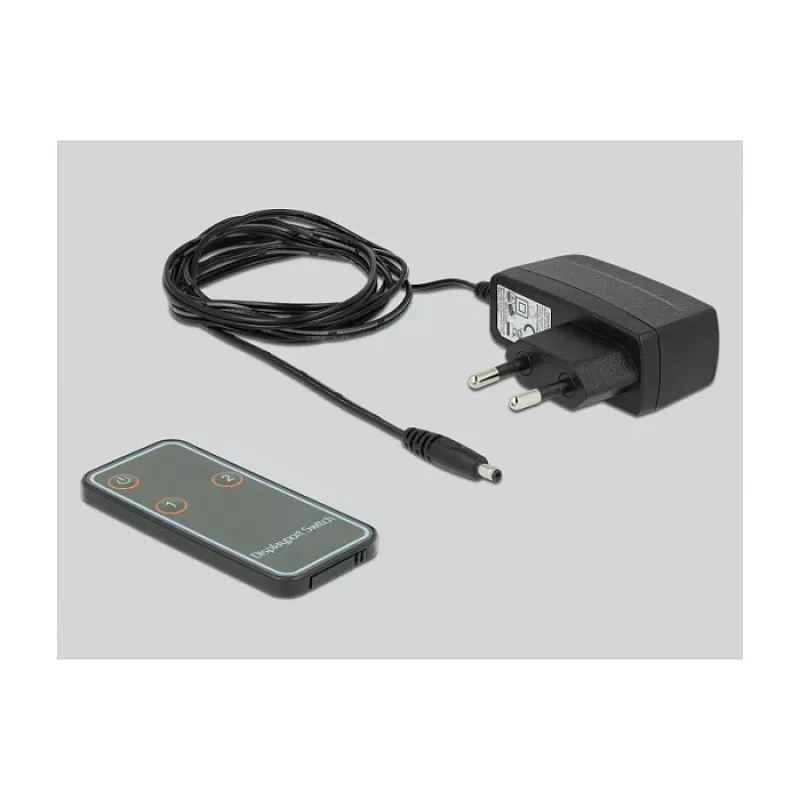DELOCK DisplayPort 1.4 -kytkin 2 x 2 DisplayPort In 1 x 2 DisplayPort Out 8K