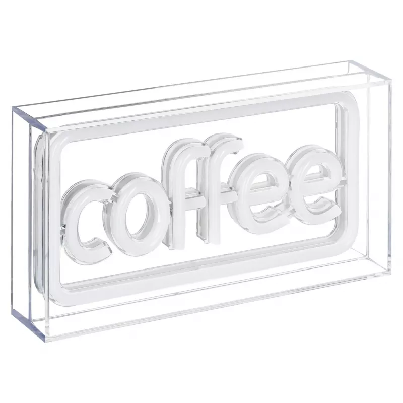 Neon LED-valokyltti ActiveJet AJE-NEON COFFEE, monivärinen, USB 5V, pinta-asennus, AS-muovikehys