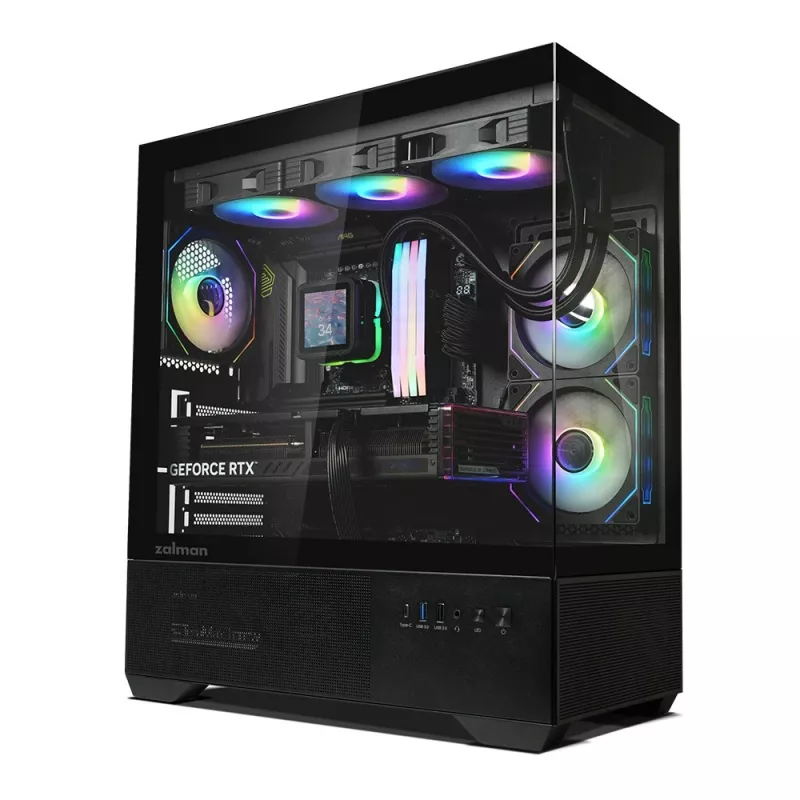 PC-kotelo CHRONIX V2 Mid Tower ARGB-tuuletin x3 musta