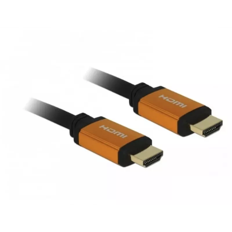 HDMI-kaapeli DeLOCK 85727 1 m tyyppi A uros-uros musta kulta