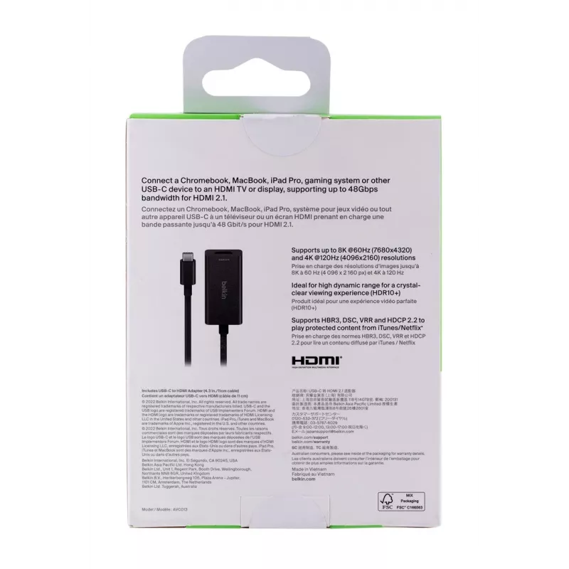 Belkin AVC013BTBK videokaapeliadapteri HDMI Type-A (standardi) USB Type-C musta