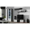 Cama TV-taso SOHO 140 harmaa/valkoinen kiiltävä