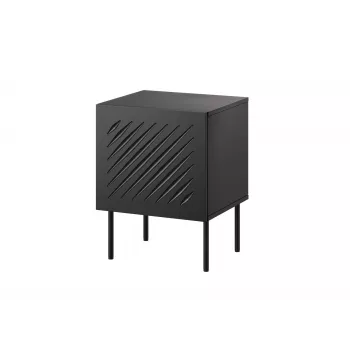 Yöpöytä Cama Meble SIENA 2 kpl:n sarja, 44,5×40×59 cm, musta matta, MDF ja lastulevy