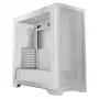 Modecom Volcano Expanse S Midi Tower -tietokonekotelo, ATX/micro-ATX/mini-ITX, karkaistu lasi, USB-C, näytönohjain enintään 430 mm, valkoinen