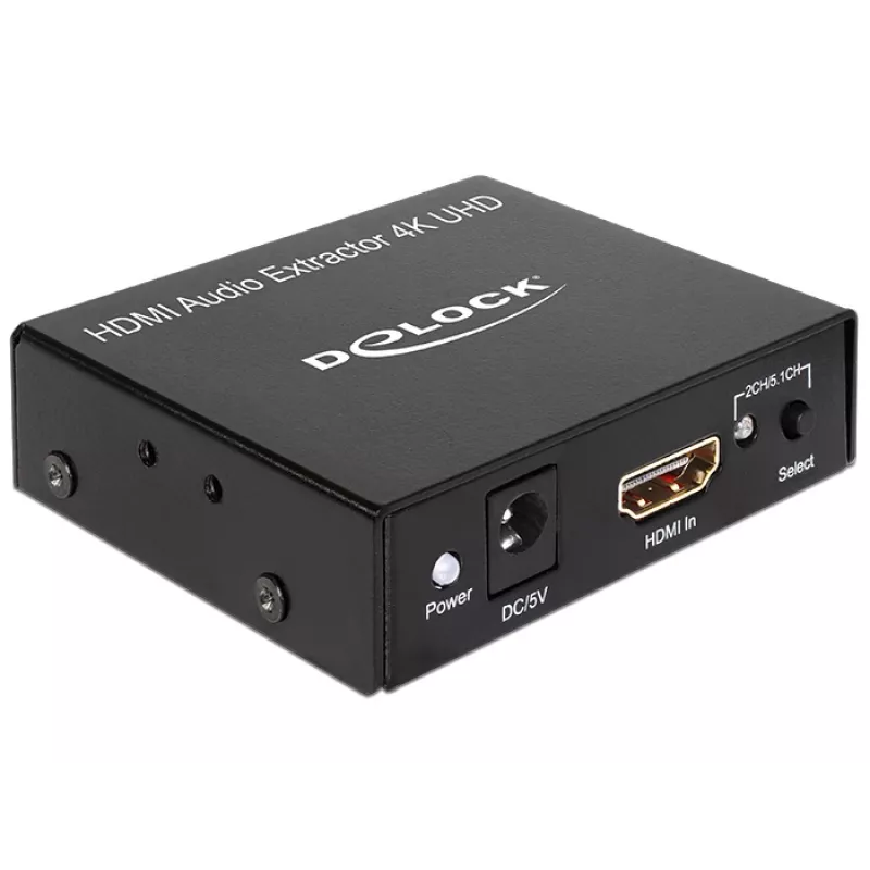HDMI stereo / 5.1 -kanava audion erotin 4K, sovitin musta