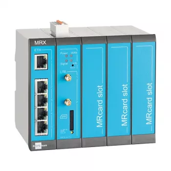 4G-reititin INSYS icom MRX5 LTE — Fast Ethernet 10/100 Mbps, BGP/OSPF/RIP, IPSec, RADIUS