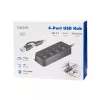 USB 3.2 Gen1 -keskitin, 4x USB-A on/off-kytkin