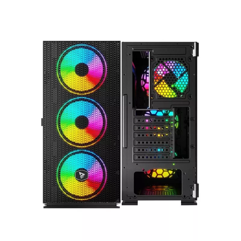 SAVIO PC-kotelo Raptor X1 ARGB lasi/mesh musta