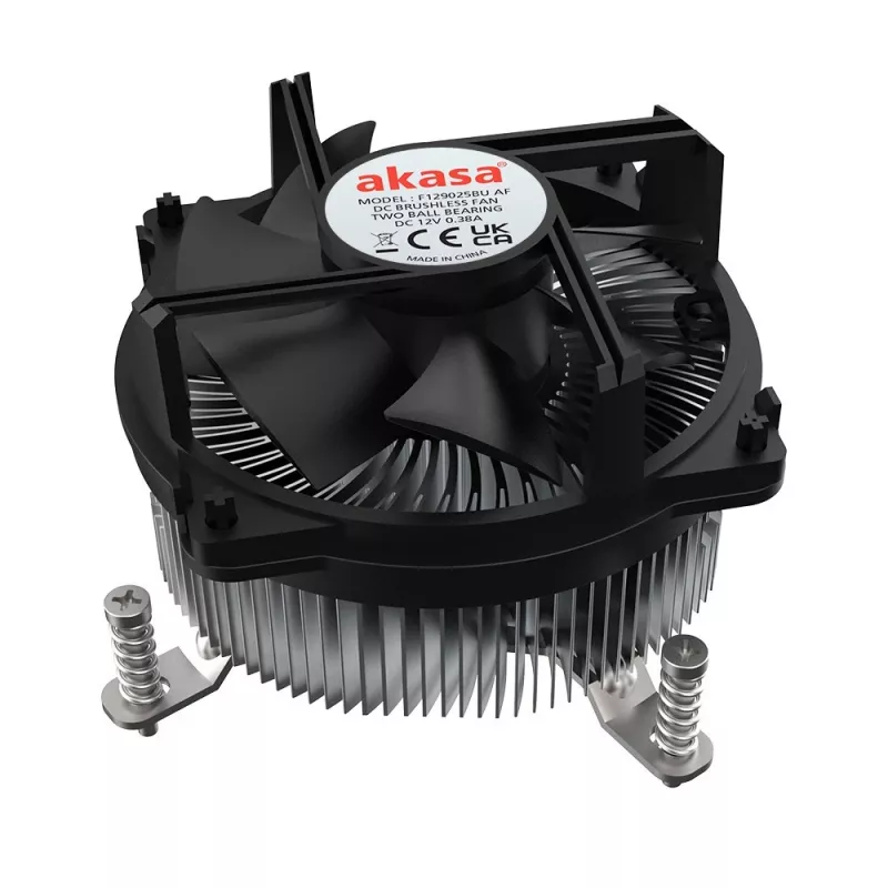 Akasa Intel LGA1700 -prosessorijäähdytin hybridi 9 cm alumiini, musta 1 kpl