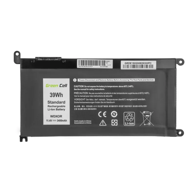 Green Cell DE150 akku DELL Inspiron — LiPo 11,4V 3400mAh, musta, 1 kpl