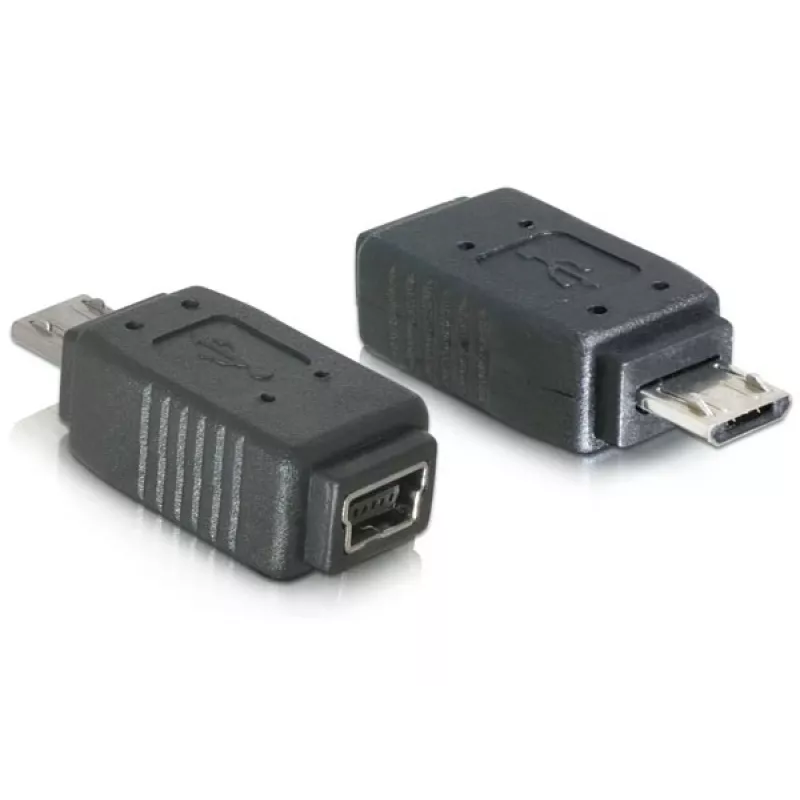 Adapteri USB micro-B uros Mini-USB 5-napainen DeLOCK 65063