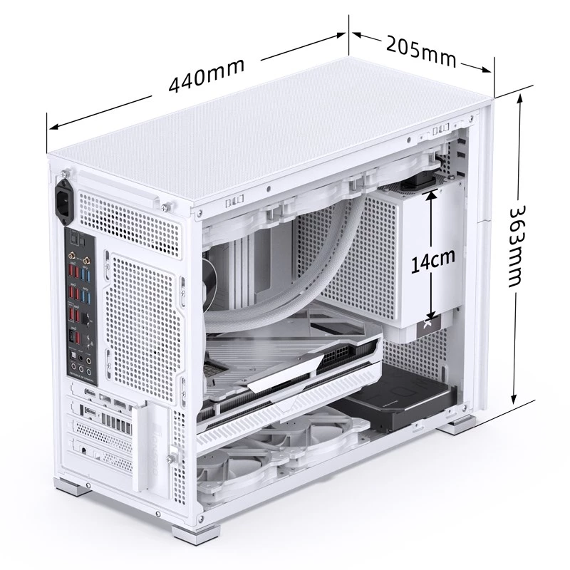 PC-kotelo Jonsbo D31 STD Midi Tower valkoinen