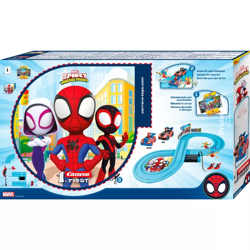 Slotcar-sarja CARRERA FIRST Spidey 20063049 — aloittelijan kilparata lapsille