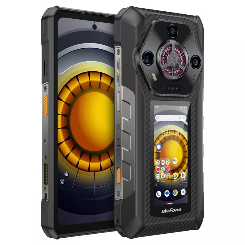 Ulefone Armor 30 Pro 5G UF-A30P älypuhelin, 6,95 tuumaa, 16 GB RAM, 512 GB, IP69K, Android 14, 12800 mAh, musta