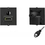 Pistorasia-asennus HDMI + 3,5 mm Bachmann 917.189, 1-osainen, musta