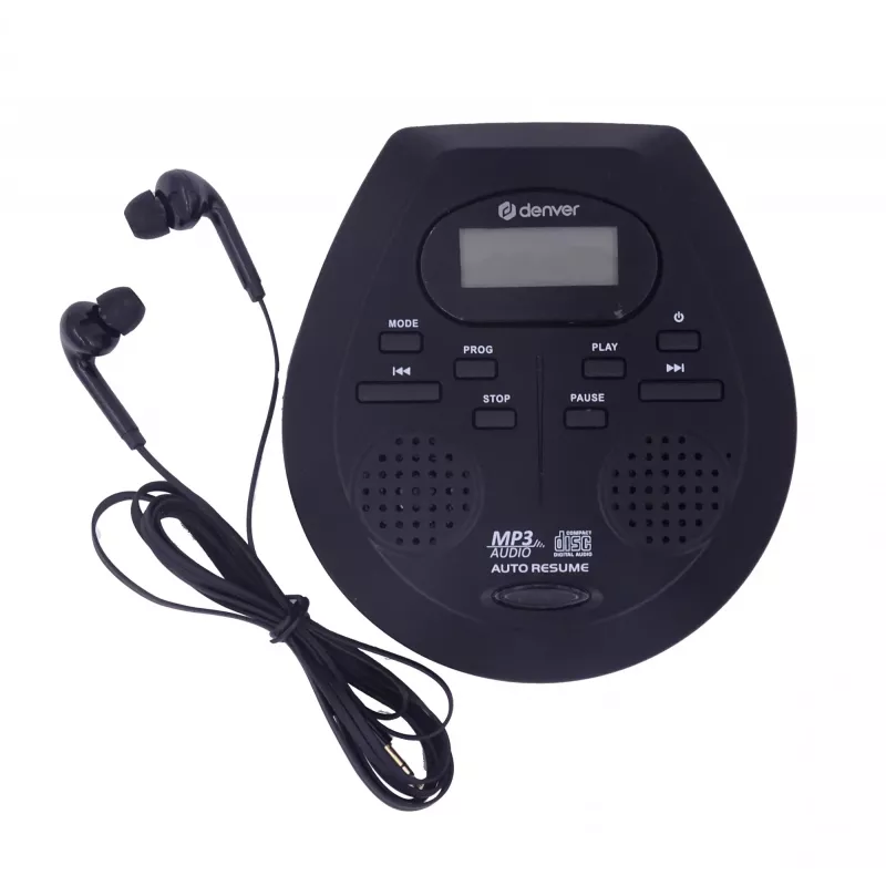Kannettava CD-soitin Denver DMP-395B musta MP3-toisto LCD-näyttö
