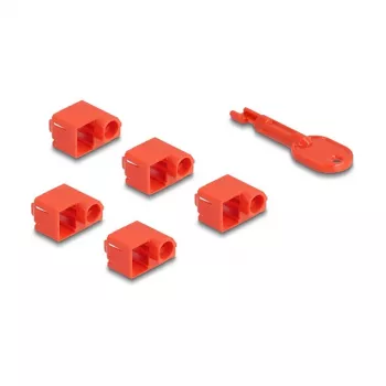 Porttitulppa DeLOCK 20929 RJ45 10 kpl punainen
