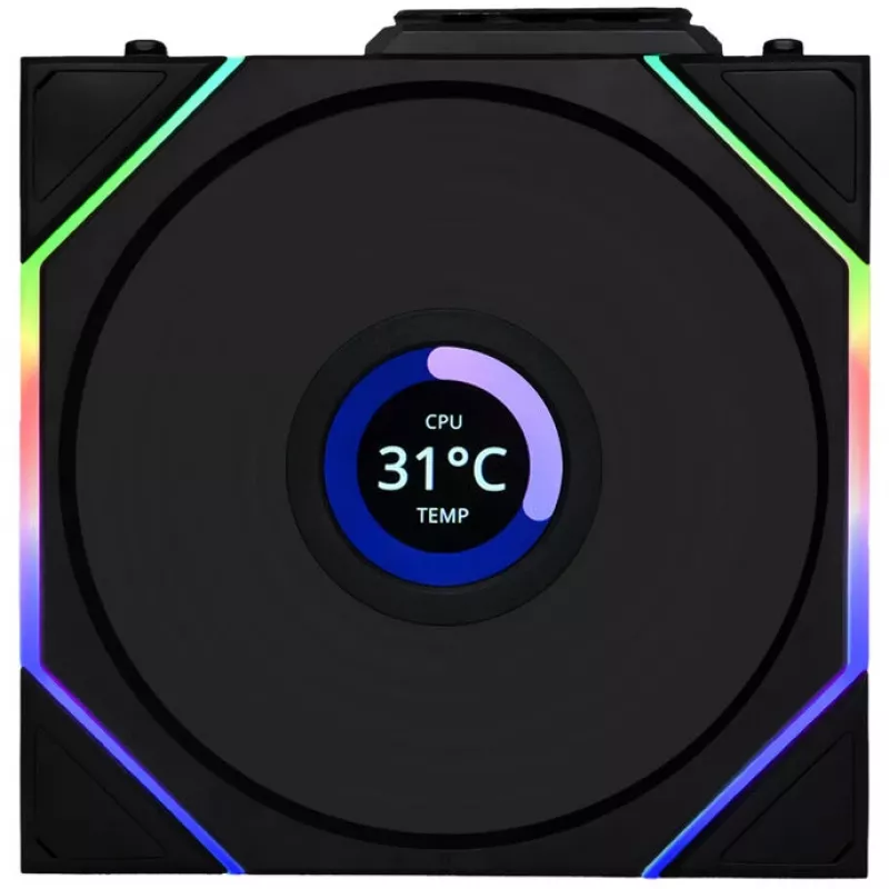 Lian Li UNI FAN TL Wireless LCD ARGB 120 mm Reverse Blade - musta
