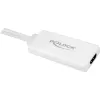 Delock - video-/audiosovitin - USB, 15 pin D-Sub (DB-15) uros - HDMI naaras - 25cm - valkoinen (62460)