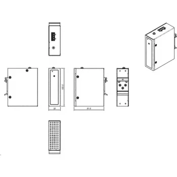 DC-DC-muunnin ALLNET ALL-B101 12–24VDC 48–54VDC, jopa 200W