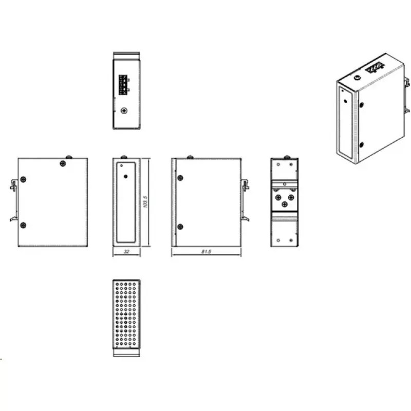 DC-DC-muunnin ALLNET ALL-B101 12–24VDC 48–54VDC, jopa 200W