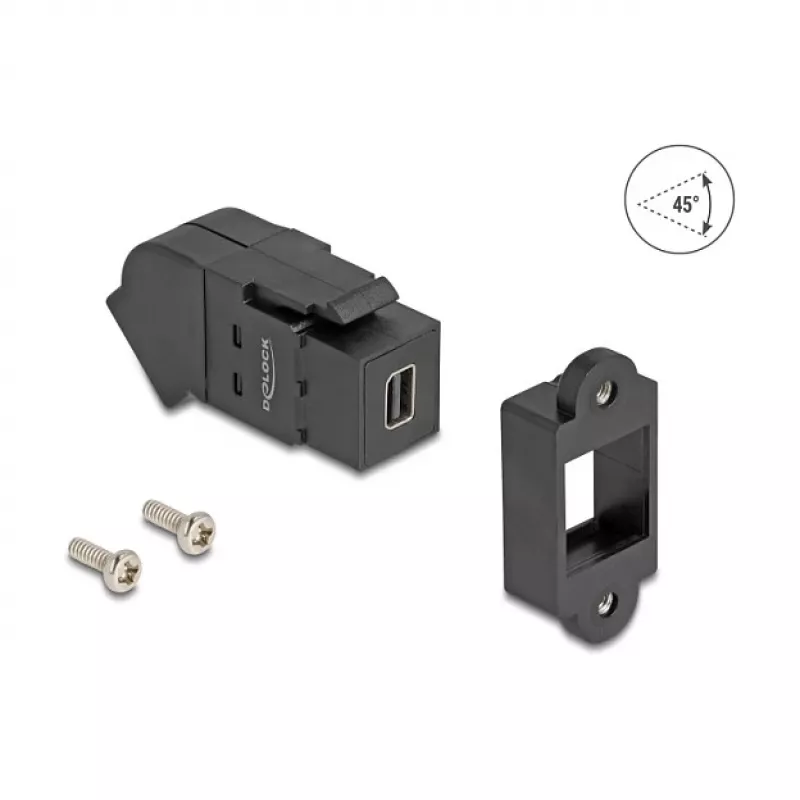 DeLOCK 67154 kaapelisovitin Mini DisplayPort DisplayPort musta