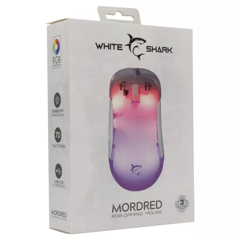 Hiiri White Shark GM-5017 Mordred valkoinen USB