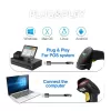 Qoltec 1D laser viivakoodinlukija | USB | musta