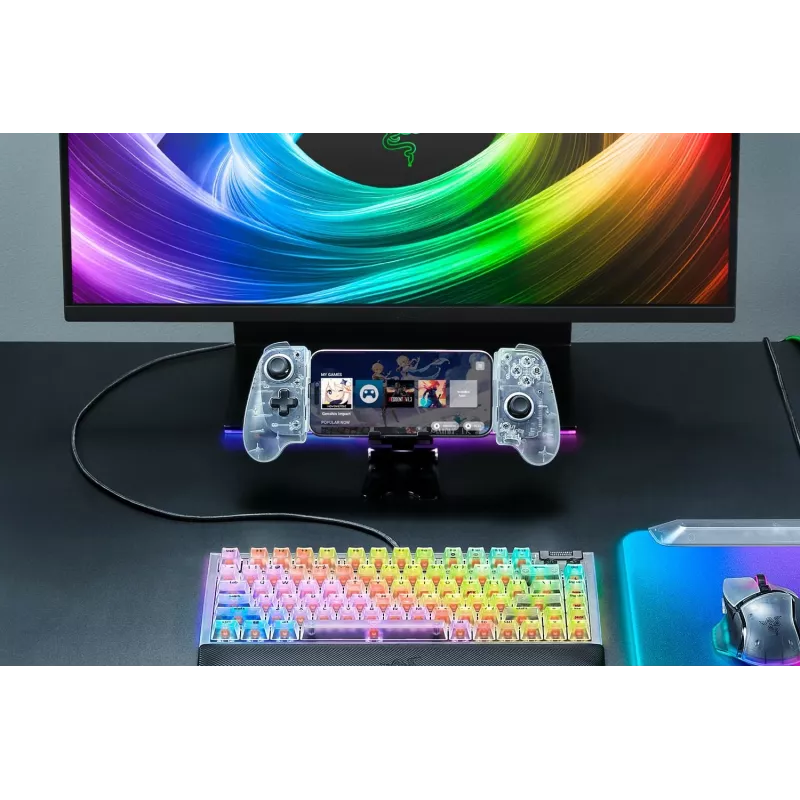 Razer Kishi V3 - Phantom White Ed. USB-peliohjain analoginen Android, iOS