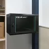 Qoltec 54465 19 tuuman seinälle asennettava palvelinkaappi 6U, 600 x 370 x 600 mm, karkaistu lasiovi, SPCC-teräs