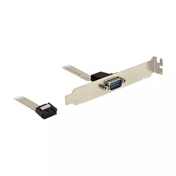 Delock Slot Bracket, 1 x sarjaliitäntä (DB9 uros) - 9-napainen IDC naaras, Twisted Pinout, 25 cm