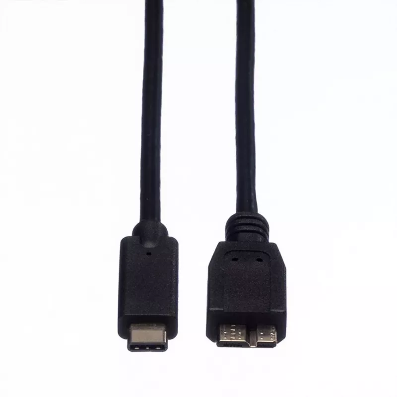 ROLINE - USB-kaapeli - Micro-USB 3.0 Type-B (M) - USB Type-C (M) - 1 m - musta (11.02.9006)