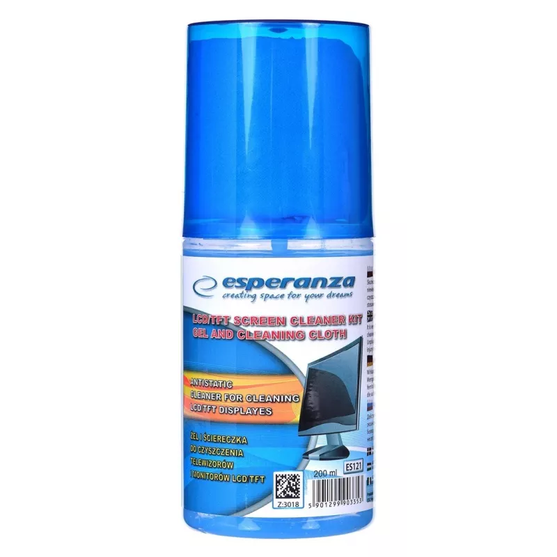 Näytönpuhdistussarja ESPERANZA ES121 LCD/TFT/Plasma-näytöille, 200 ml