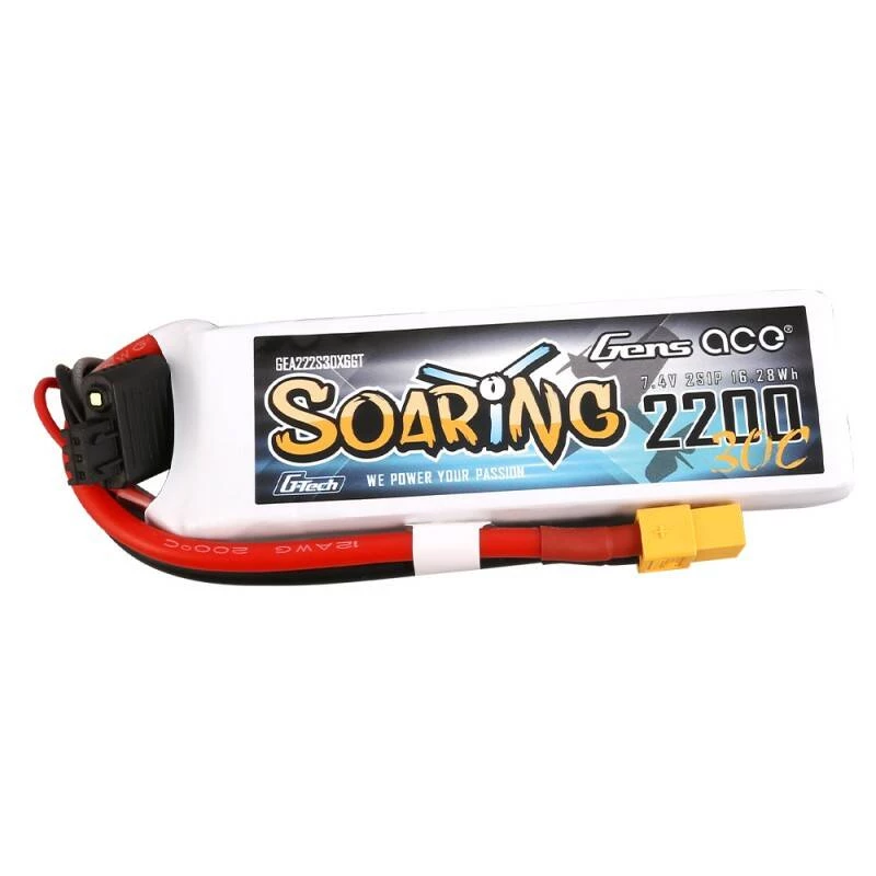 Gens Ace G-Tech Soaring 2200mAh 7.4V 30C 2S1P XT60 akku