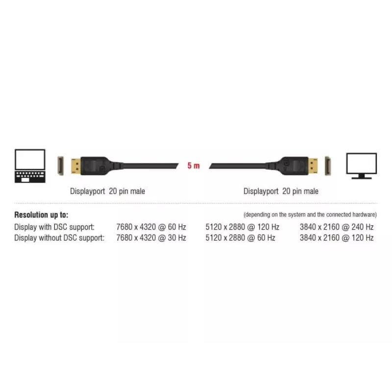DisplayPort-kaapeli DeLOCK 85661 3 m musta