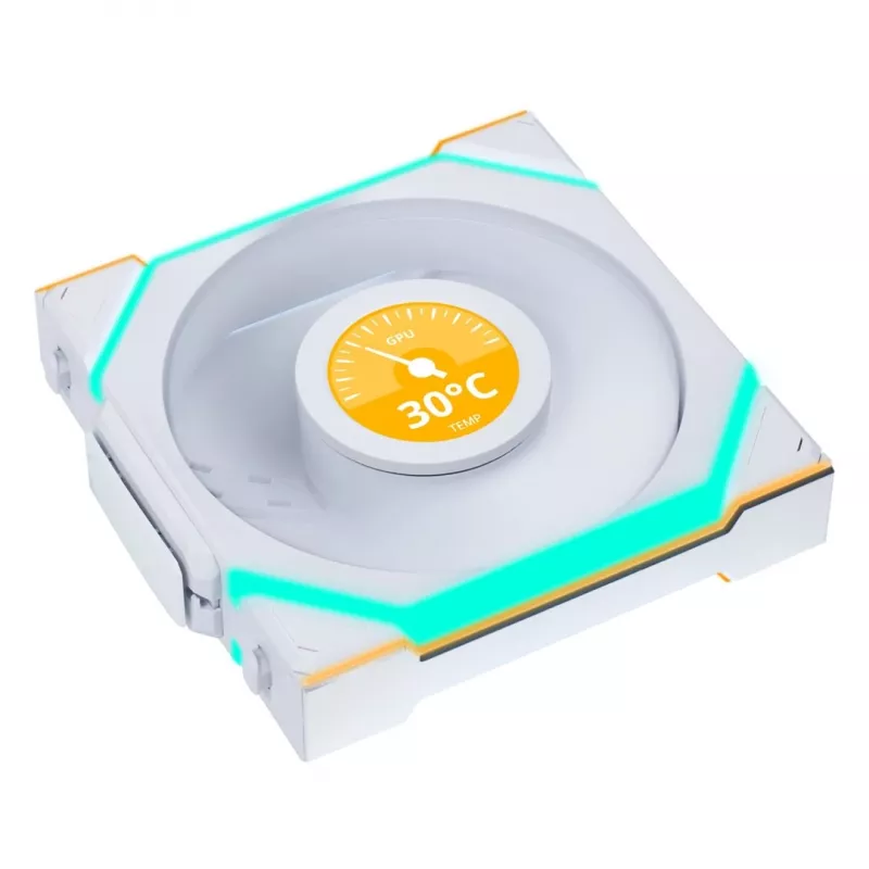 Lian Li UNI FAN SL Wireless LCD 120 12 cm valkoinen 29.5 dB 50.08 cfm