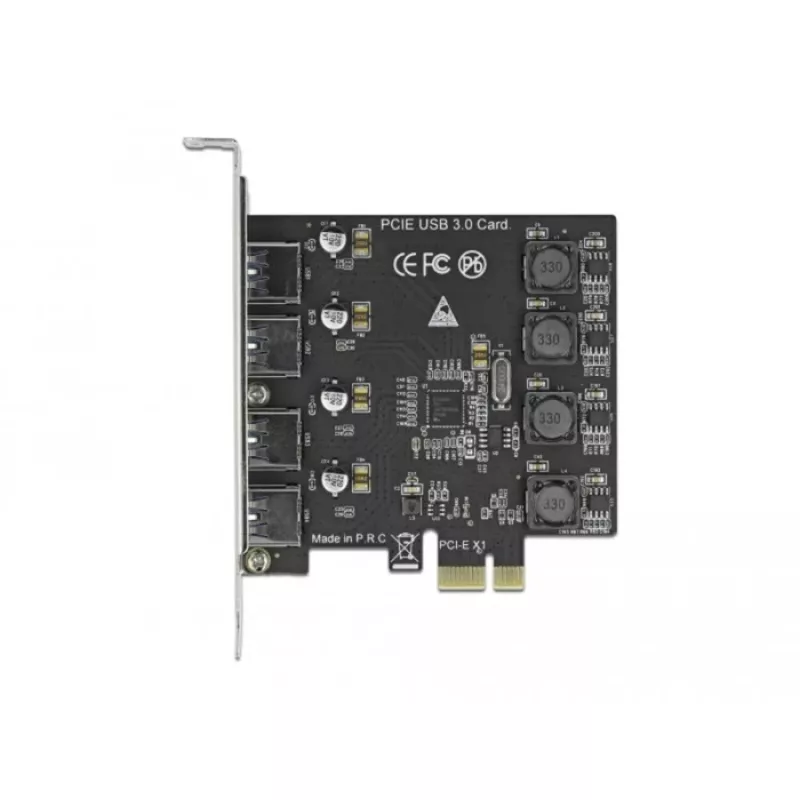 Delock PCI Express x1 -kortti 4 x ulkoiseen USB Type-A -liitäntään SuperSpeed USB