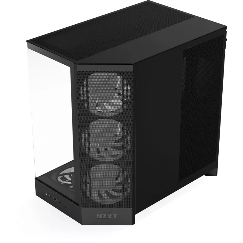 NZXT PC-kotelo H9 Flow RGB+ Midi-Tower musta