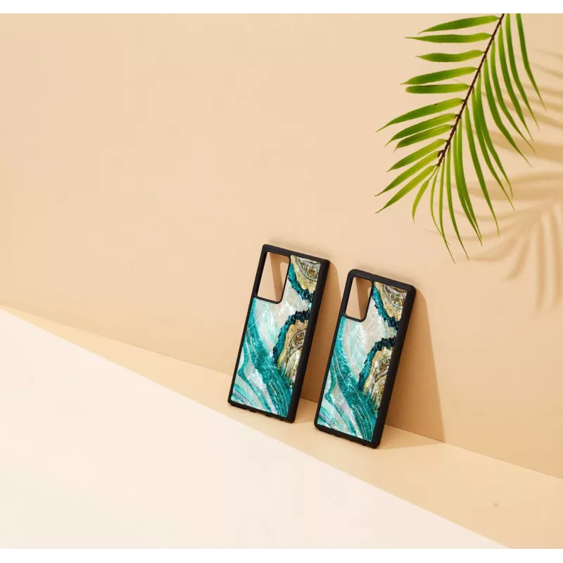 Suojakotelo iKins Samsung Galaxy Note 20 Ultra -malliin — Aqua Agate -kuvio