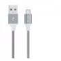 USB Micro-B -kaapeli Devia Pheez Series 1 m, 5V 2,4A, harmaa
