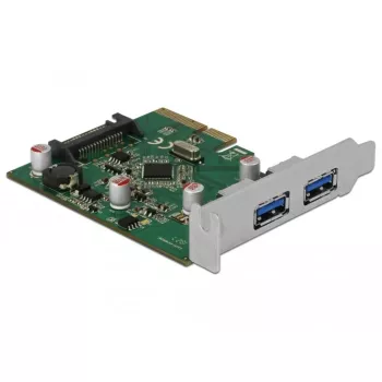 Delock PCI Express x4 -kortti 2 x ulkoisella USB 3.1 Gen 2 Type-A -liitännällä (90298)