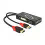 Videokaapeliadapteri DeLOCK 62959 HDMI USB DVI-I VGA 0,135 m
