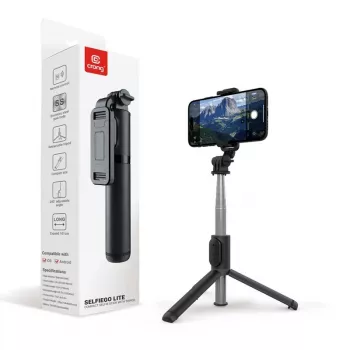 SelfieGo kompakti selfie-tikku Bluetooth-jalusta (20-101 cm) Crong CRGSGL1B