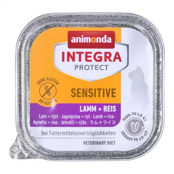 Animonda Integra Protect Sensitive lammasta ja riisiä sisältävä kissan märkäruoka 100 g