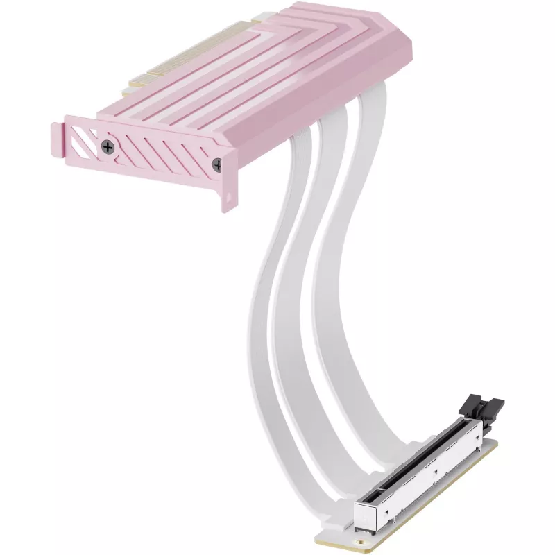 PCIe 5.0 Hyper -riserkaapeli HYTE ACC-HYTE-PCIE50-SM, 20 cm, pinkki/valkoinen